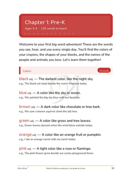 GET A KLUU | Vocabulary Words