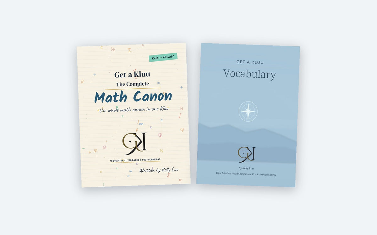 Covers of The Complete Math Canon and Get A Kluu Vocabulary
