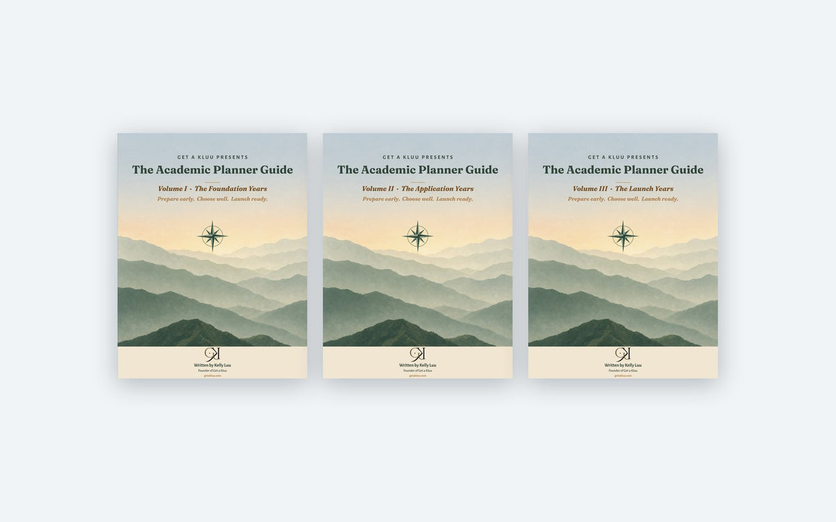 Covers of The Academic Planner Guide, Volumes I, II and III