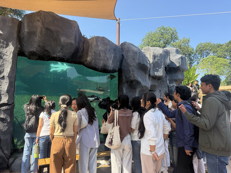 Students from the Bali seminar visiting the zoo