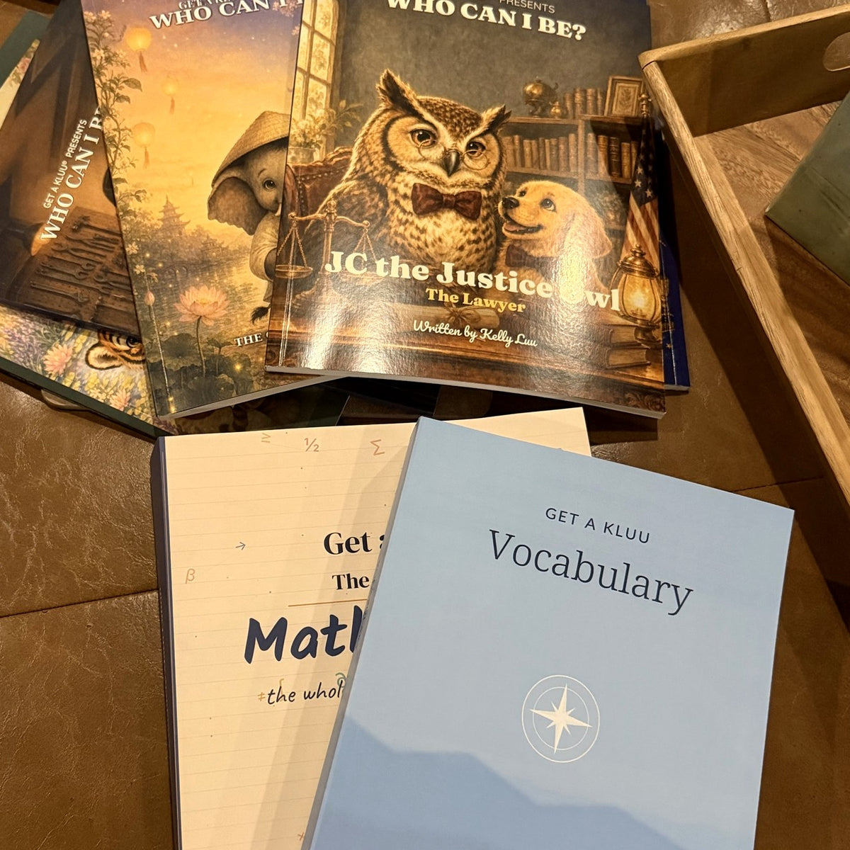 Who Can I Be? books with the Math Canon and Vocabulary books at home