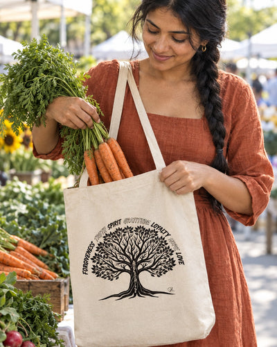 Get A Kluu canvas tote at a market