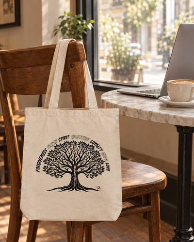 Get A Kluu canvas tote at a cafe